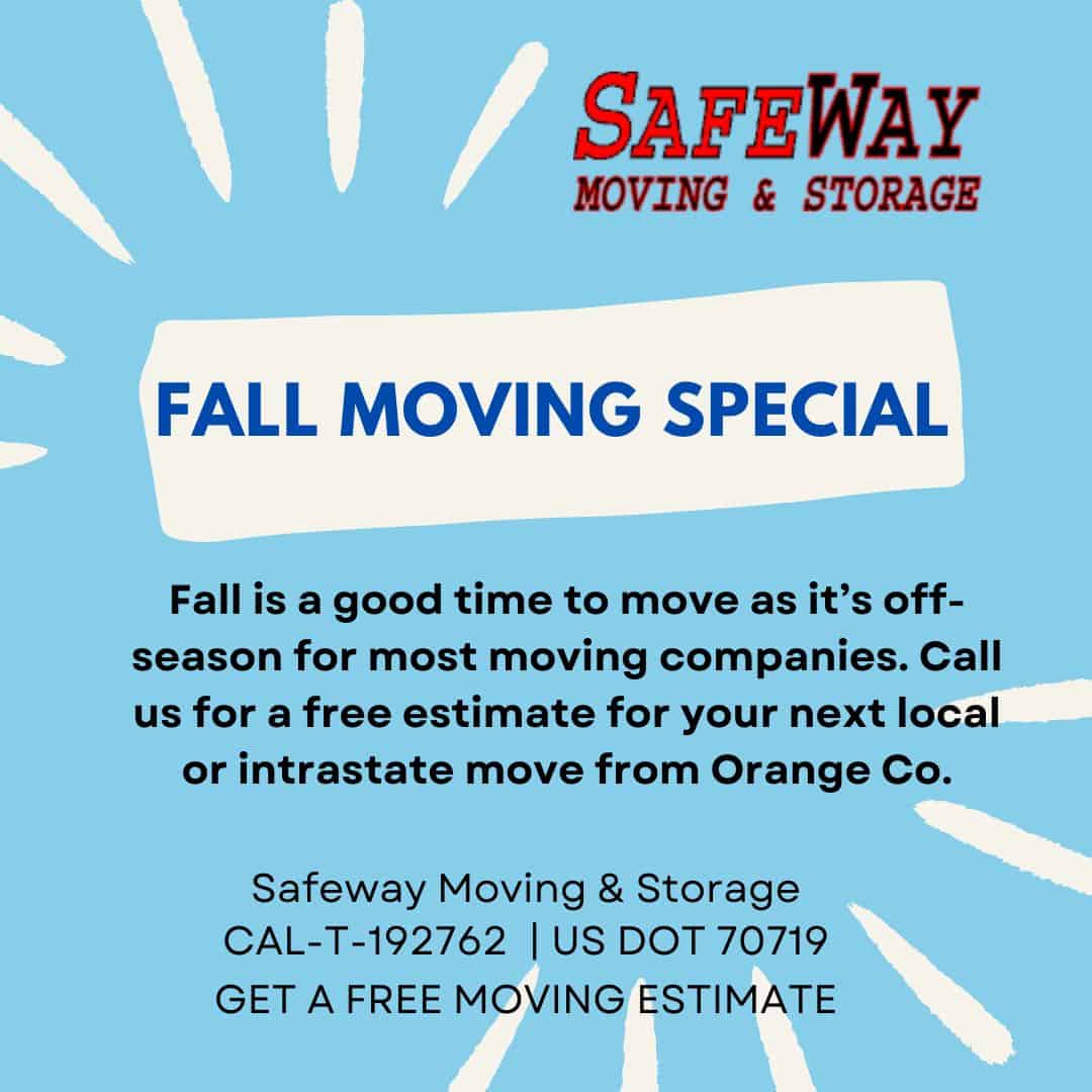 Fall Moving Special