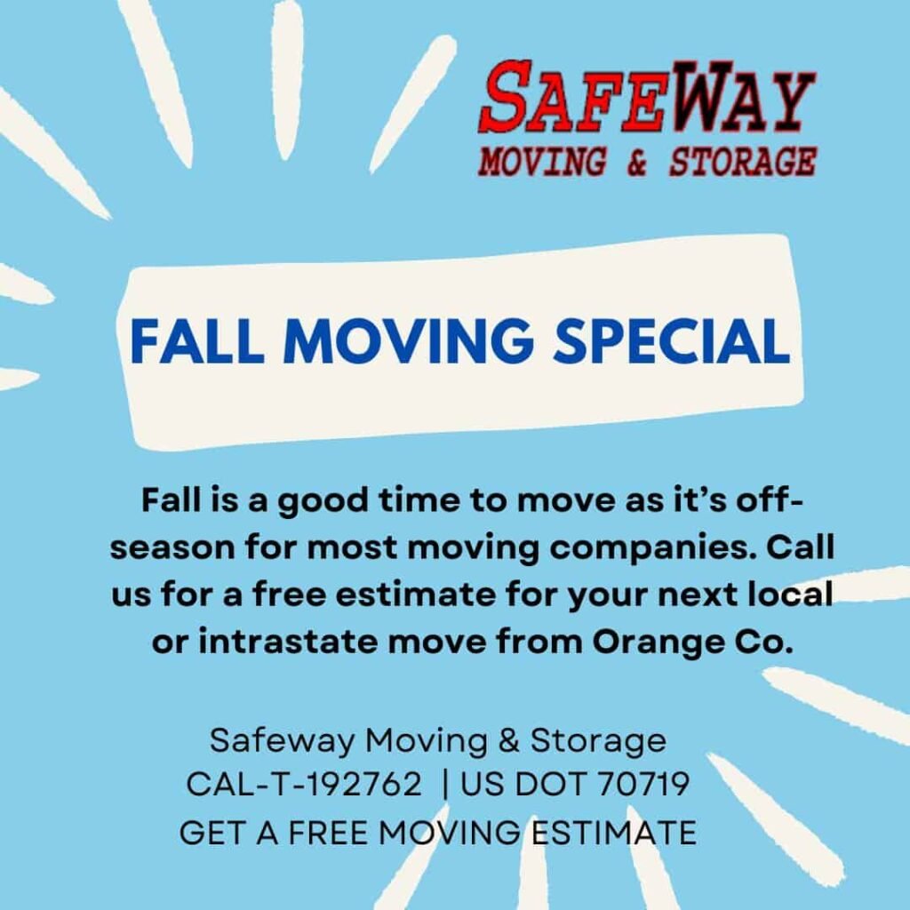 Fall Moving Special