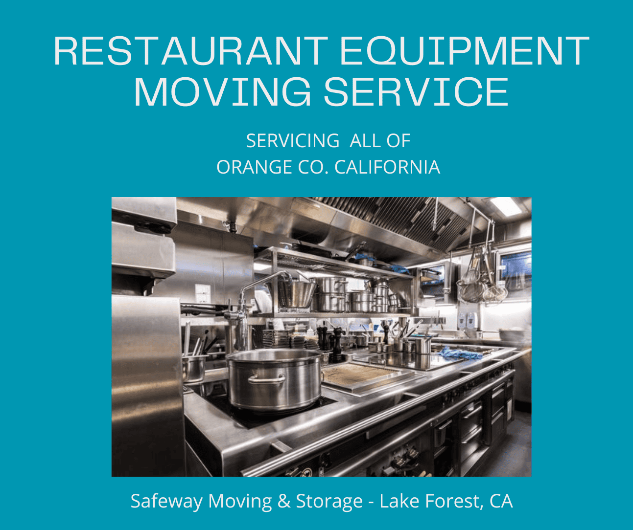 restaurant equipment moving lake forest